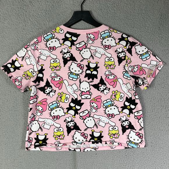 Hello‎ Kitty & Friends Pink Crop Top Shirt XL Sanrio 2024 Hybrid Kawaii Pastel - Picture 6 of 10